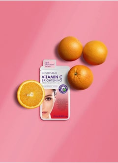 SKIN REPUBLIC Skin Republic Brightening Vitamin C Face Mask, Helps Brighten and Even Skin Tone, For a Radiant Complexion, 25ml - Pack Of 3  - Image 4