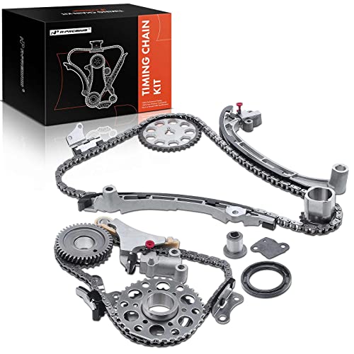 A-Premium 16Pcs Engine Timing Chain Kit W/Tensioner & More [fits DOHC, L4 2.7L] Compatible with Toyota 4Runner, Hiace 06-15, Hilux 10-15, Tacoma 05-15, Replace# 1350775010, 135060C040 - Image 1
