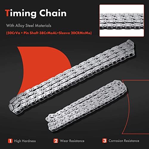 A-Premium 16Pcs Engine Timing Chain Kit W/Tensioner & More [fits DOHC, L4 2.7L] Compatible with Toyota 4Runner, Hiace 06-15, Hilux 10-15, Tacoma 05-15, Replace# 1350775010, 135060C040 - Image 4