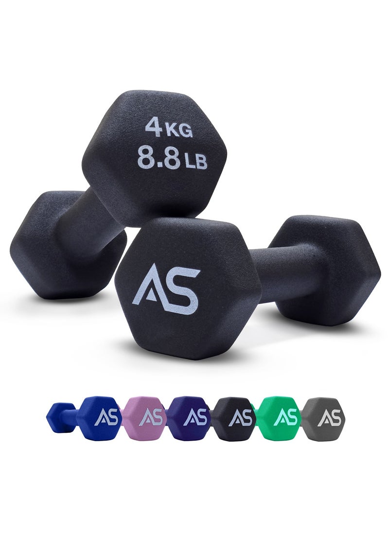 Allure Sphere Sphere Neoprene Dumbbell Set For Home Gym Exercise - Anti Slip Fitness Equipment For Pilates, Cardio, Training - Anti Sweat Hex Dumbbells In 1Kg 2Kg 3Kg 4Kg 5Kg In Pair  - Image 4