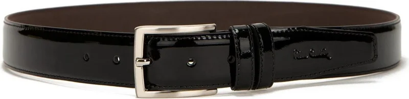 pierre cardin Black Patent Leather Men's Belt