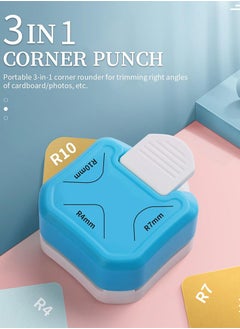 Generic 3 In 1 Corner Rounder Punch, R4/R7/R10mm 3 Way Corner Cutter for Paper Craft, Laminate, DIY Projects, Photo  - Image 2