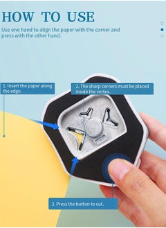 Generic 3 In 1 Corner Rounder Punch, R4/R7/R10mm 3 Way Corner Cutter for Paper Craft, Laminate, DIY Projects, Photo  - Image 4