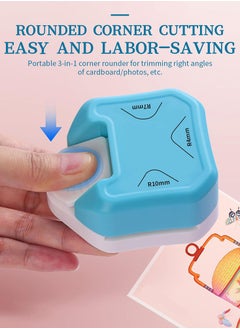Generic 3 In 1 Corner Rounder Punch, R4/R7/R10mm 3 Way Corner Cutter for Paper Craft, Laminate, DIY Projects, Photo  - Image 5