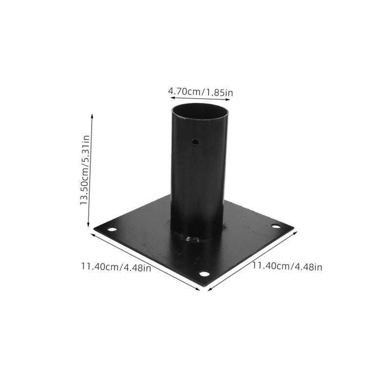 Heavy Duty Metal Post Bracket Fence Deck Support Wrap Outdoor Black - Image 3