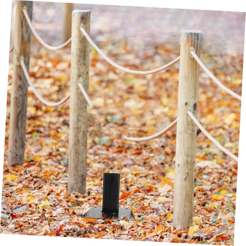Heavy Duty Metal Post Bracket Fence Deck Support Wrap Outdoor Black - Image 5