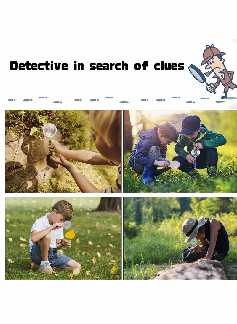 SOLARAE 12 PCS Magnifying Glasses with Colorful Handle, Kids Portable Handheld Magnifier Toy, Party Bags Fillers for Reading Exploring Hobbies and Observation（Random Color） - Image 5