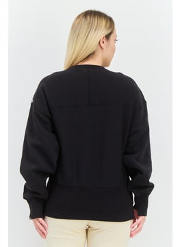 Champion Women Sportswear Fit Long Sleeves Outdoor Sweatshirt, Black  - Image 3