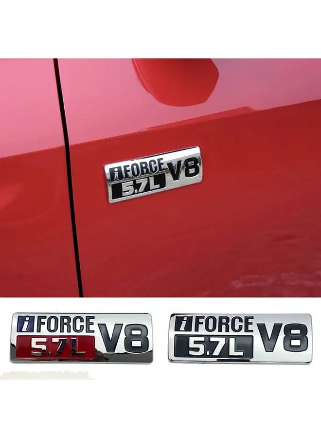 مجموعة شارات تويوتا آي فورس V8 5.7 لتر شعار أسود ملصق للباب غطاء المحرك الصندوق الخلفي - Image 5