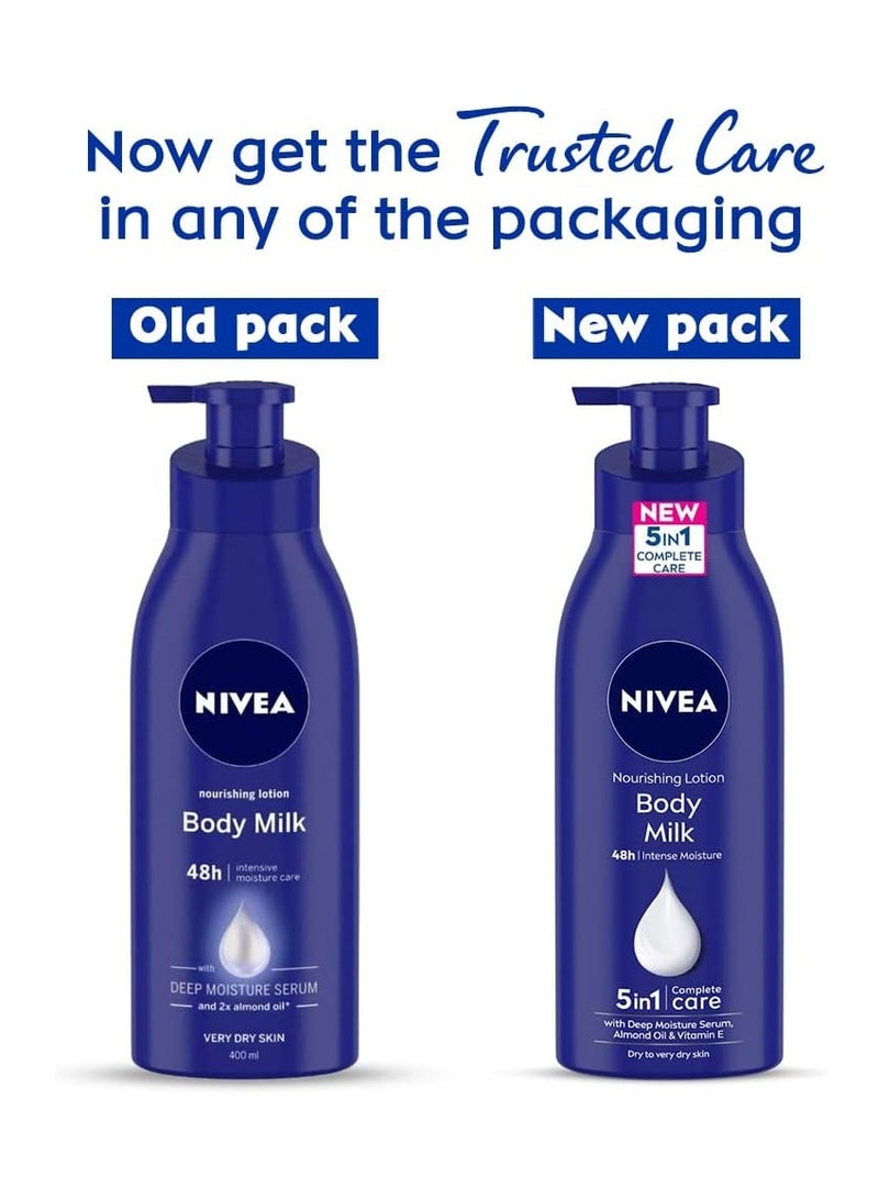 نيفيا لوشن نيفيا للجسم للبشرة شديدة الجفاف، حليب مغذي للجسم بزيت اللوز المضاعف، 400 مل - Image 2