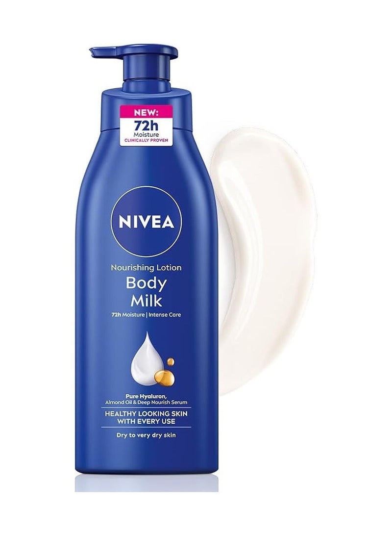 Nivea Body Lotion For Very Dry Skin, Nourishing Body Milk With 2X Almond Oil, 400ml - Image 2