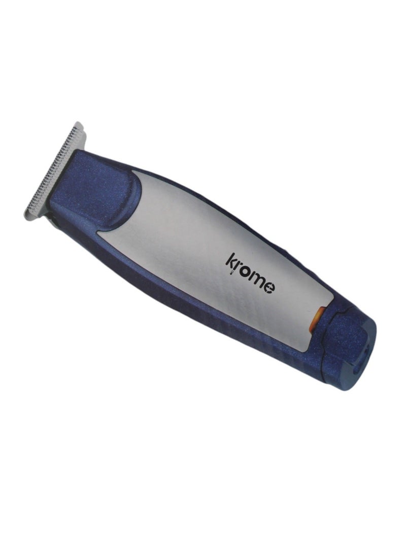 Krome Rechargeable Trimmer And Clipper Blue/Silver/Black - Image 4