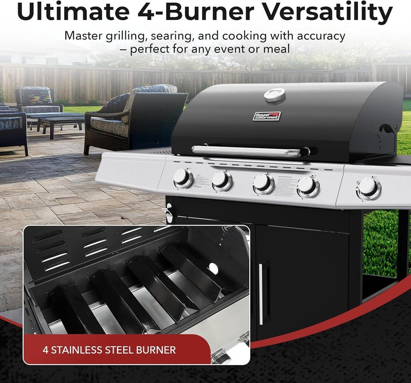 Royal Gourmet 4-Burner Gas Barbecue Grill - Image 3