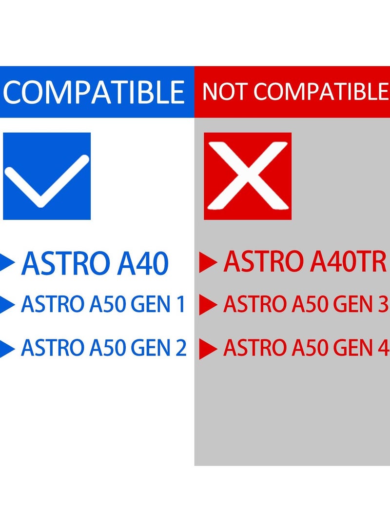 Replacement Ear Pad Cushions Compatible with Astro A40 GEN1/GEN2,A50 GEN1/GEN2 Protein Leather Gaming Headset A50 Accessories (Not Compatible with A50 GEN3 GEN4 and A40TR)  - Image 2