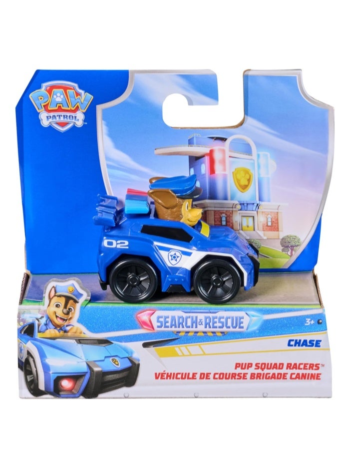 سيارة سباق فريق إنقاذ PAW Patrol بطول 6.5 سم مع عجلات تعمل، لعبة تمثيل للأطفال من عمر 3 سنوات فما فوق