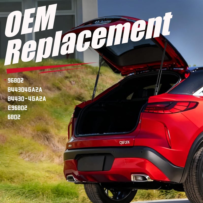 Vepagoo دعامة خلفية لسيارة إنفينيتي Q50 2014-2021، صدمات صندوق الرفع لدعم صندوق Q50 سيدان 4 أبواب (صندوق - بدون جناح) ، استبدال OEM#6802، 96802، 844304GA2A - Image 3