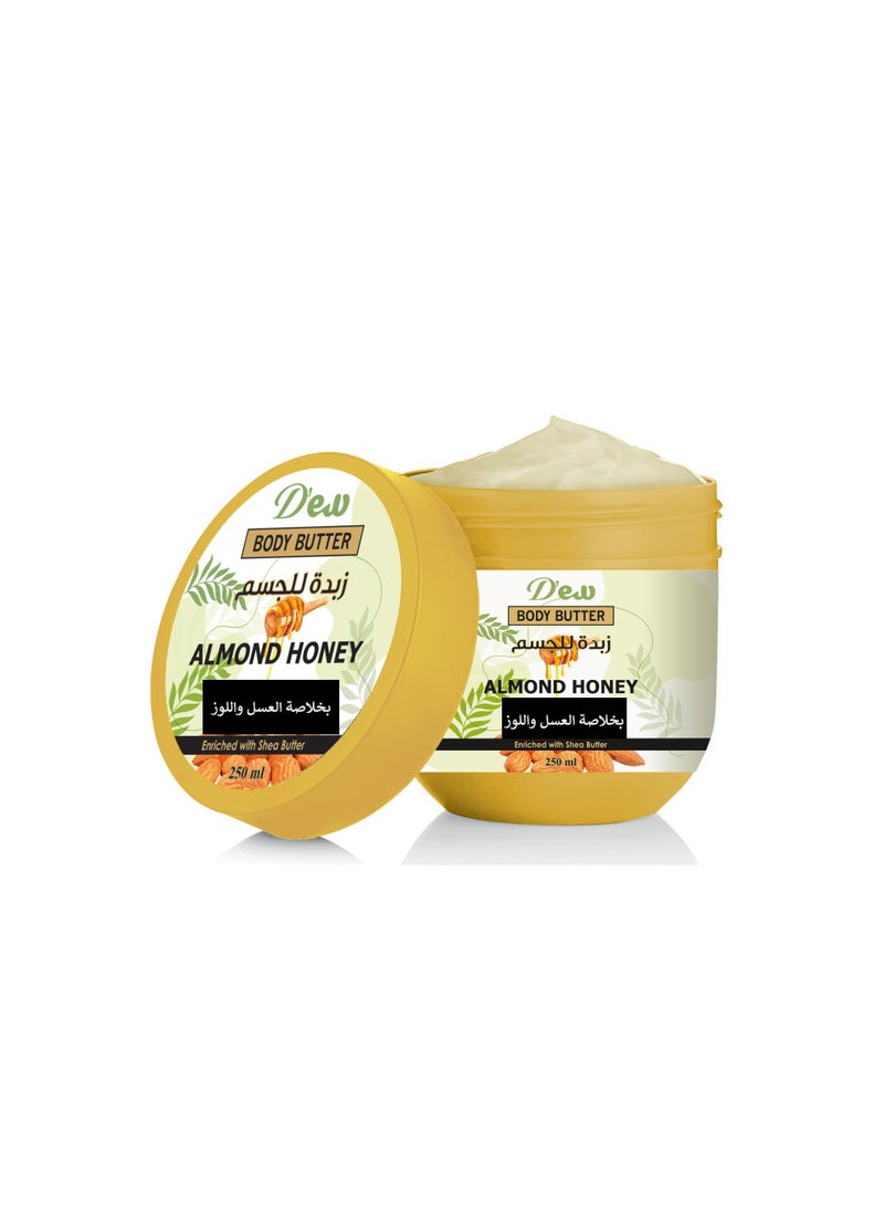 Body Butter Almond Honey - 250ml | Enriched with Shea Butter