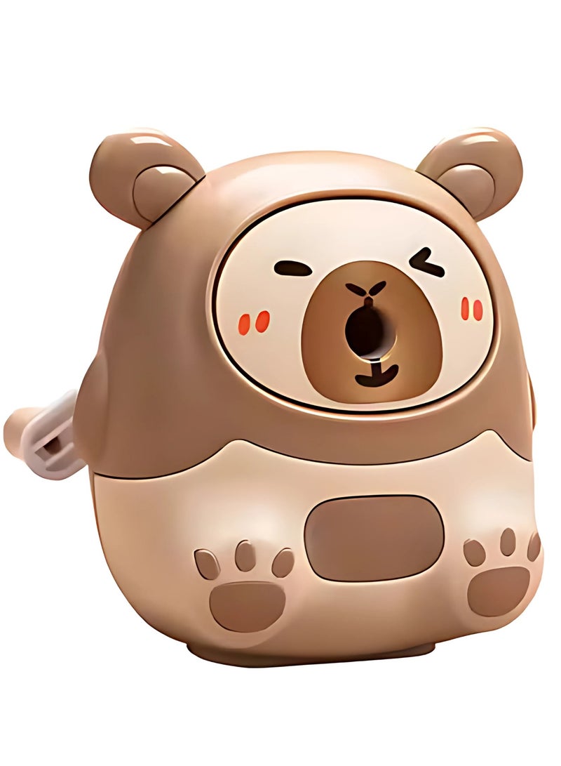 Twisoo Twisoo Capybara Pencil Sharpener – Cute Cartoon Capybara Manual Sharpener for Kids, Students, School, Home, and Office Supplies – Durable, Easy to Use, Compact Design ( Brown)  - Image 1