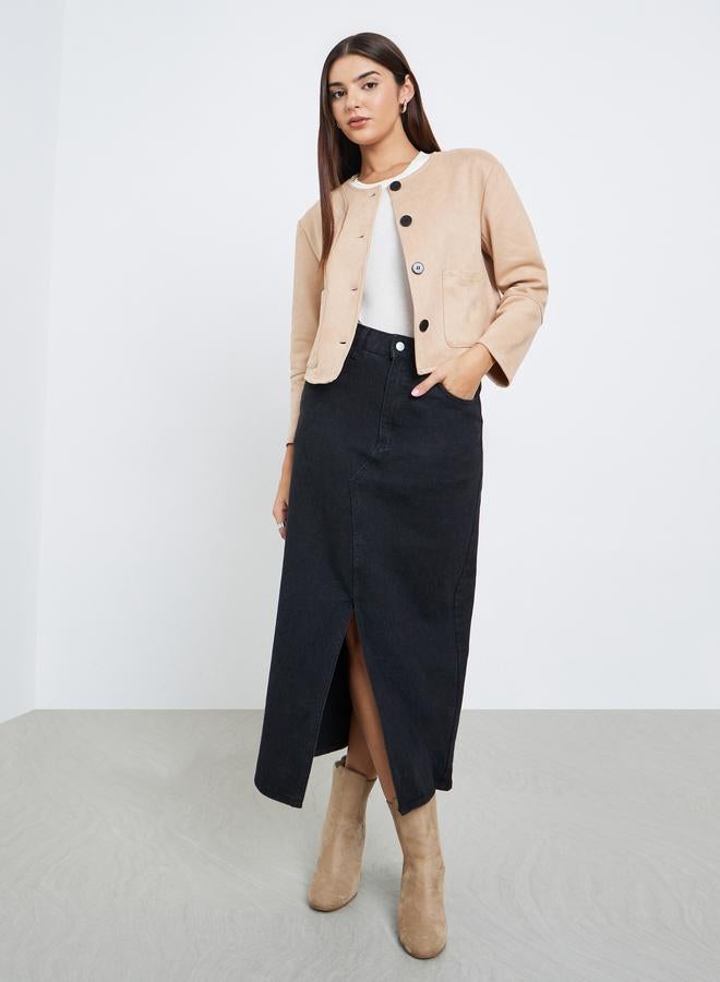 ستايلي جاكيت بأزرار امامية - Image 1