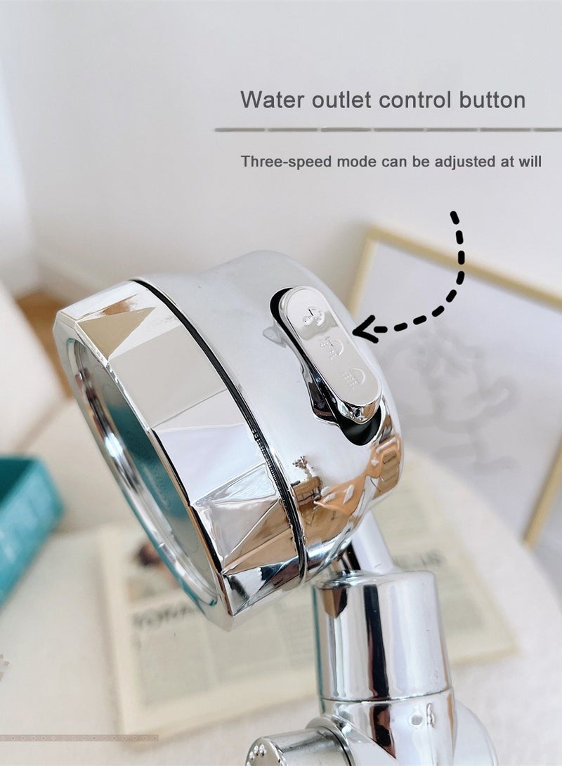 رأس دش محمول عالي الضغط مانع للتسرب 3 أوضاع خفيف الوزن وعالي الجودة مثالي للعناية بالشعر والحمام - Image 4