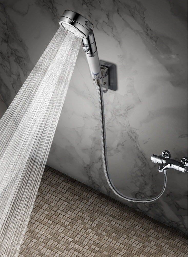 رأس دش محمول عالي الضغط مانع للتسرب 3 أوضاع خفيف الوزن وعالي الجودة مثالي للعناية بالشعر والحمام - Image 2