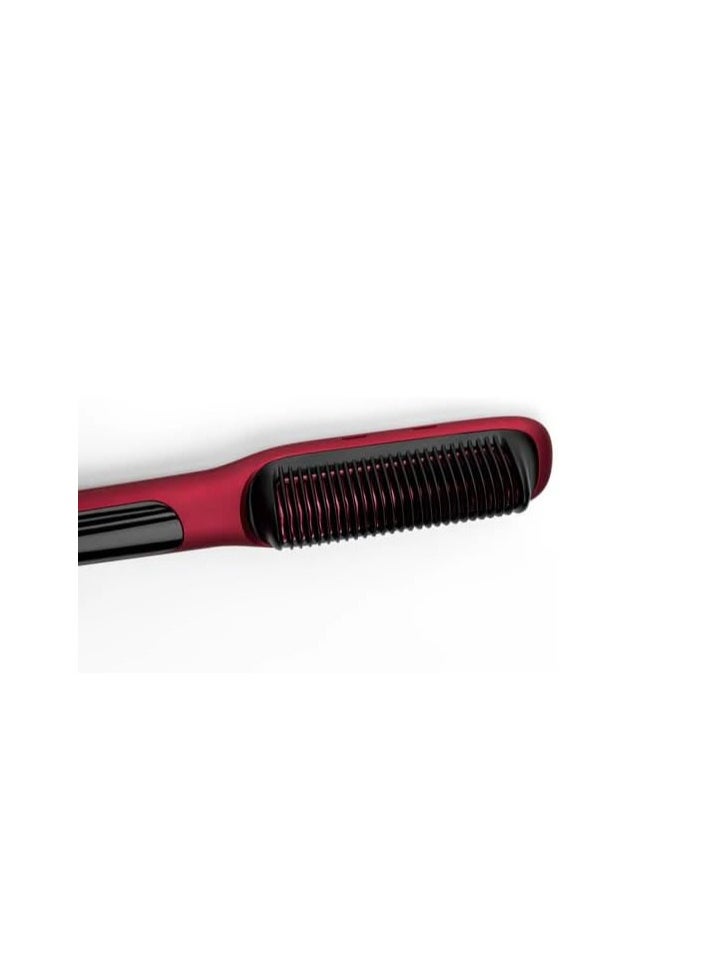 Thermal hair comb - Lazward, ergonomic and lightweight design for creating uniform waves and a distinctive look from T-EB, black