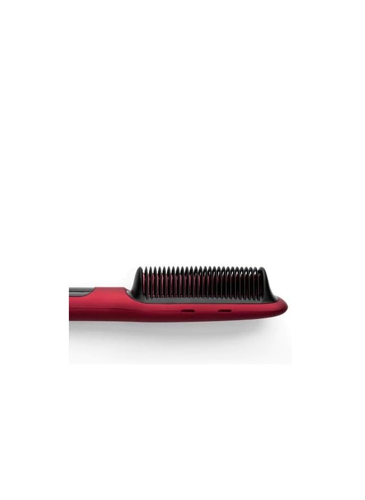 Thermal hair comb - Lazward, ergonomic and lightweight design for creating uniform waves and a distinctive look from T-EB, black