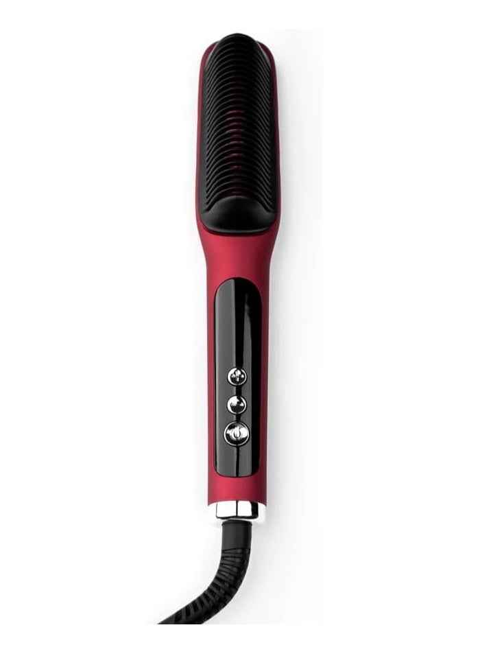 Thermal hair comb - Lazward, ergonomic and lightweight design for creating uniform waves and a distinctive look from T-EB, black