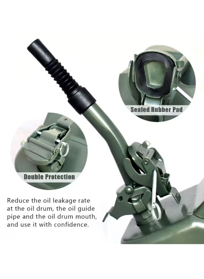 Fuel Canister Outlet Pipe Pourer for Metal Petrol Can Tank Nozzle Metal Nozzle Spout for 5/10/20 L Metal Canister - Image 3