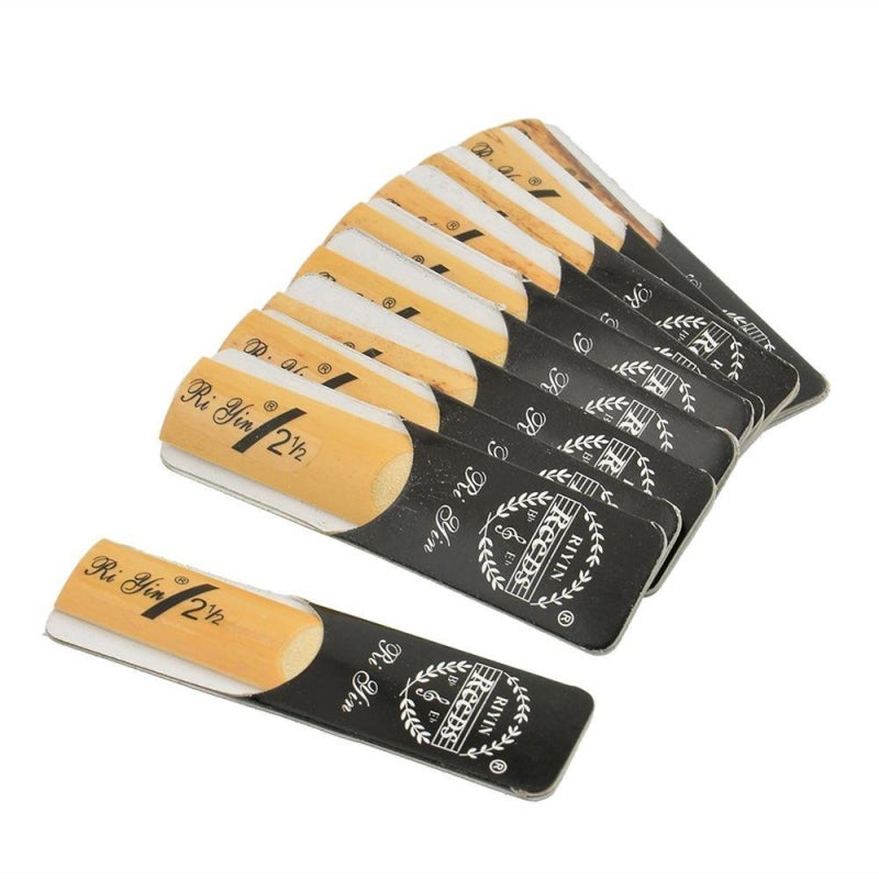 Saxophone Reeds 10 Piece Pack Premium Material Hard Texture Design - Superior Durability Sound Enhancement Reeds for Alto High Pitch and Tenor Saxophone Players, Woodwind Music Performance - Image 2
