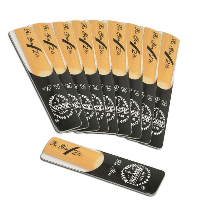 Saxophone Reeds 10 Piece Pack Premium Material Hard Texture Design - Superior Durability Sound Enhancement Reeds for Alto High Pitch and Tenor Saxophone Players, Woodwind Music Performance - Image 4
