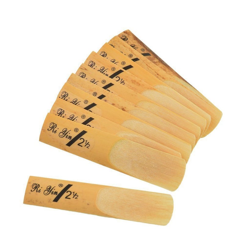 Saxophone Reeds 10 Piece Pack Premium Material Hard Texture Design - Superior Durability Sound Enhancement Reeds for Alto High Pitch and Tenor Saxophone Players, Woodwind Music Performance - Image 1