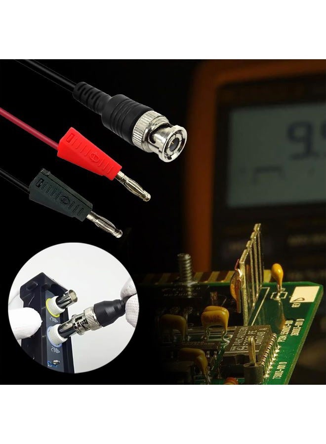 Amadget Coaxial Cable BNC Male to Dual Banana Plug Test Lead for Oscilloscope - Image 4