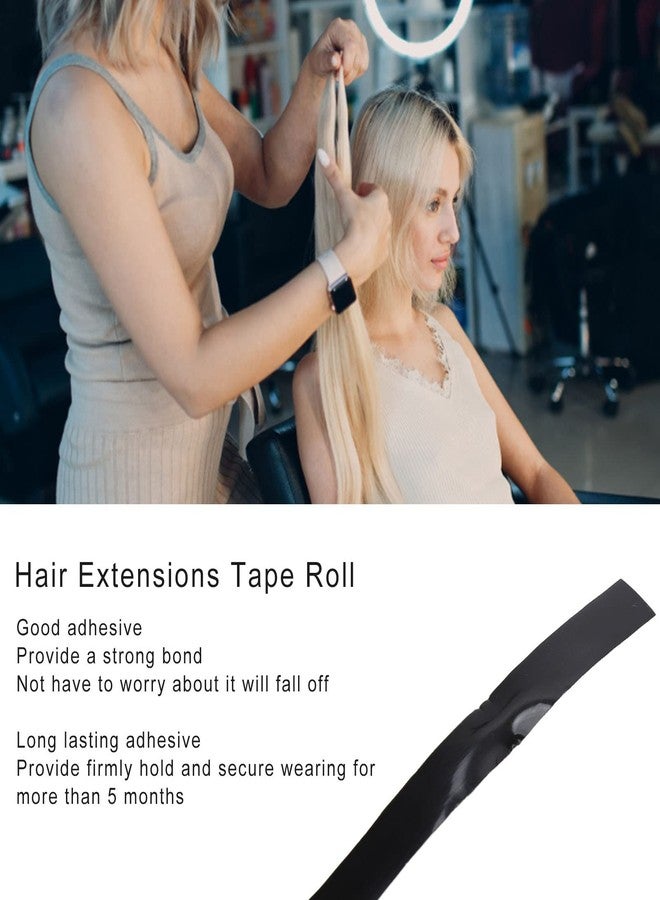 Zetiling 9mm Hair Extension Tape Roll, Tape for Hair Extensions, Hair Extension Glue Strong Adhesion &Lasting Black for Professional Salons & Home Use - Image 2