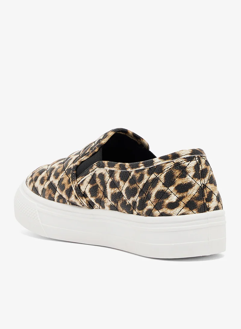 Ginger Leopard Platform Slip On Shoe