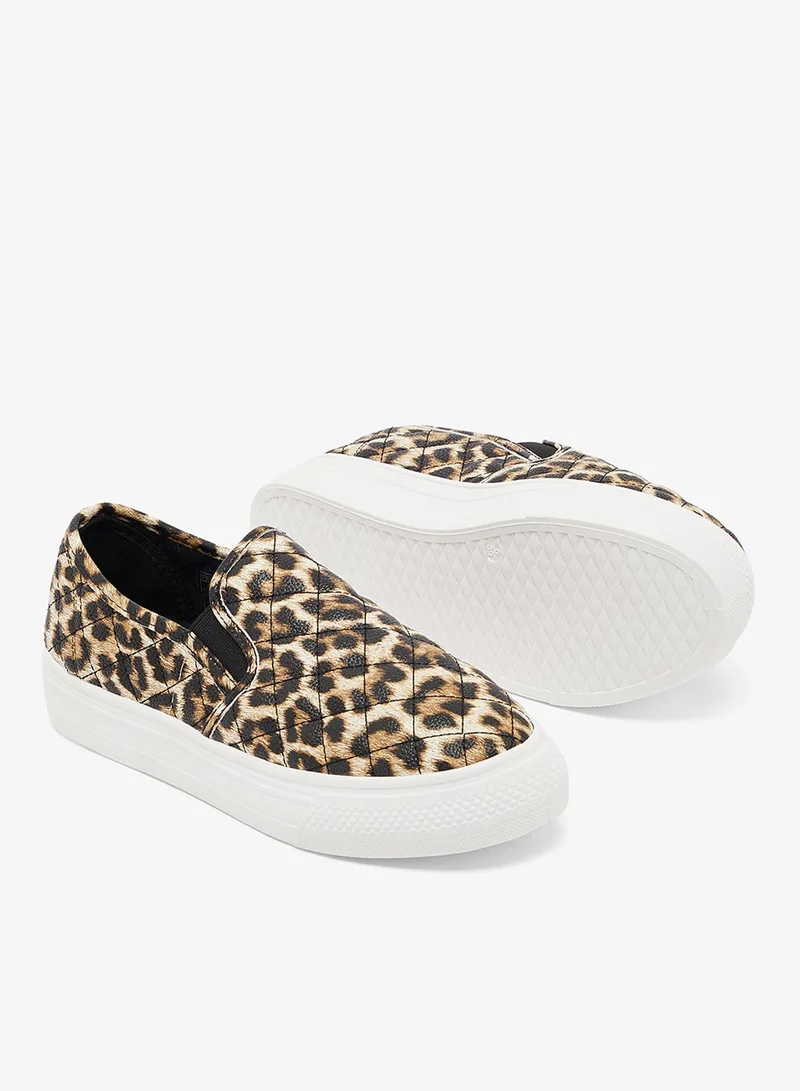 Ginger Leopard Platform Slip On Shoe