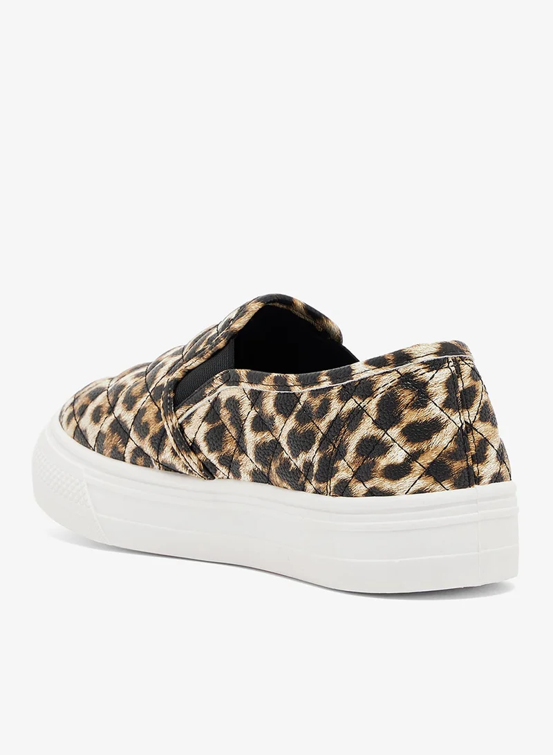 Ginger Leopard Platform Slip On Shoe