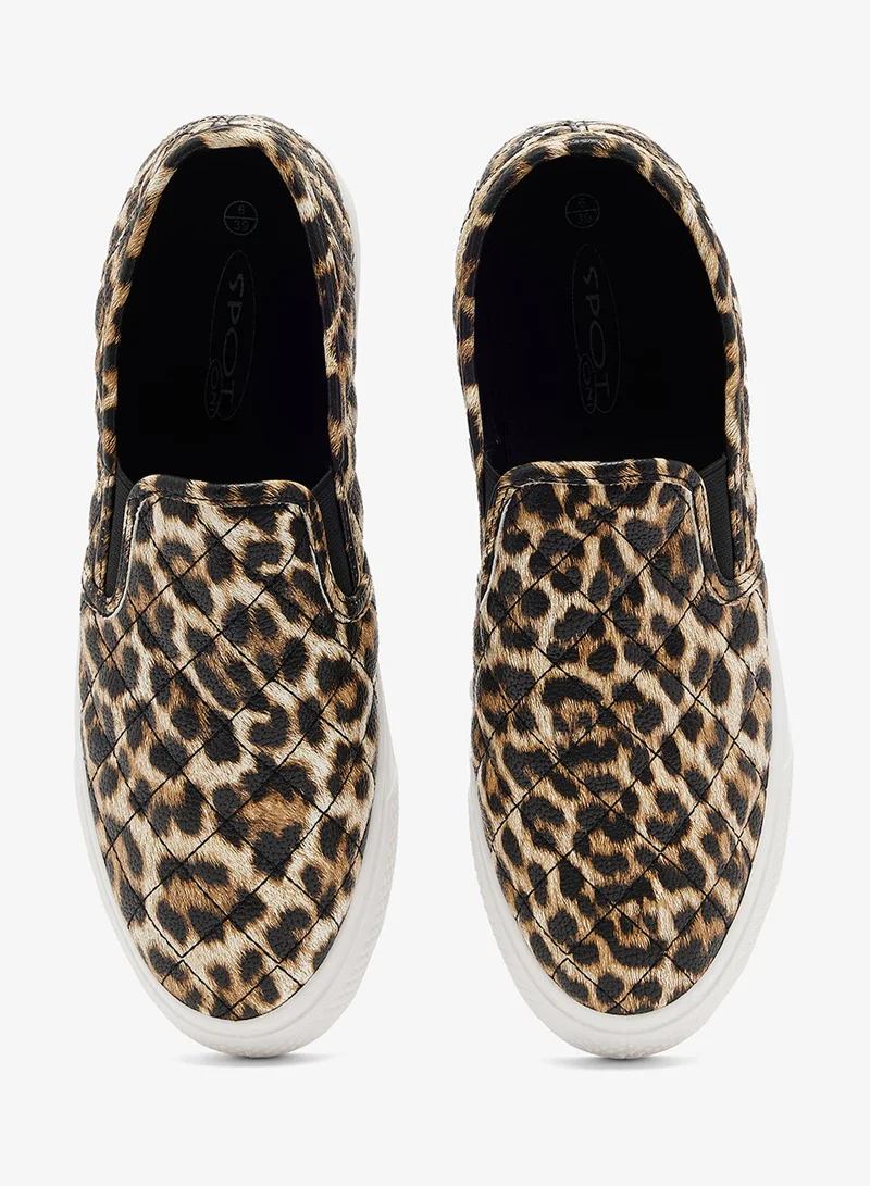 Ginger Leopard Platform Slip On Shoe