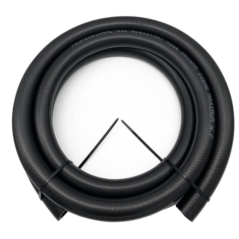 KRD PERFORMANCE Black 10 AN NBR Push on Hose Fuel Line Compatible with Fuel System E85 E10 Oils Ethanol Lubricants and Coolant 2 feet AN10 58 ID - Image 4