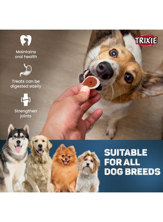 تريكسي مجموعة مكافآت الكلاب الفاخرة: لفائف الدجاج والسمك، 75 جرامًا وعملات البط، 80 جرامًا - وجبات خفيفة غنية بالبروتين وصحية وتدريبية لجميع سلالات الكلاب - Image 4