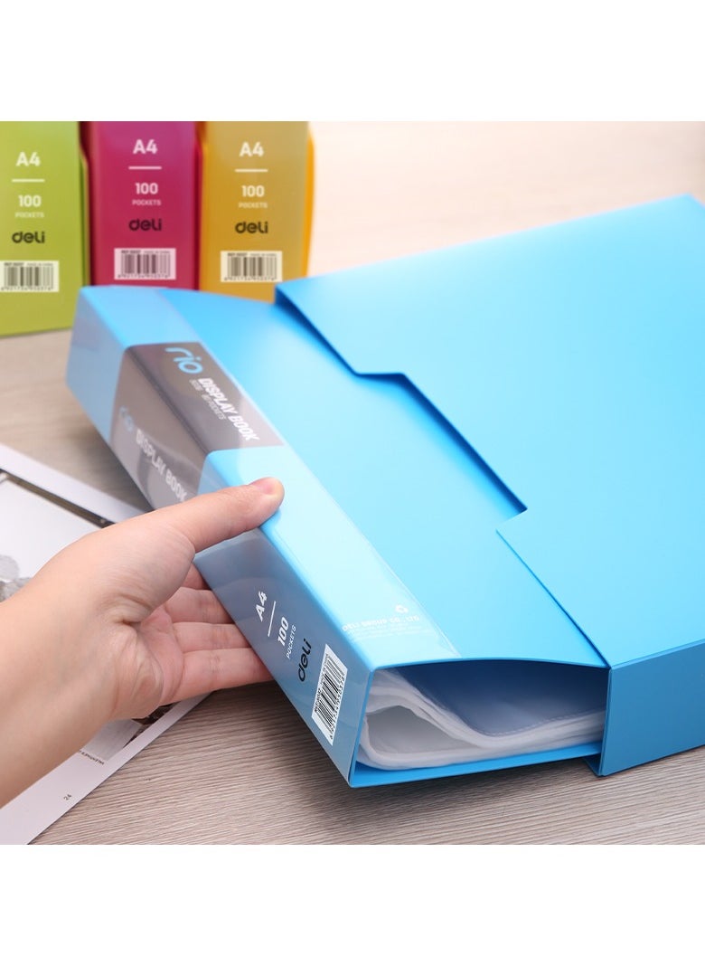 Deli E5037 Display Book - A4, 100 Pages, Assorted Colors  - Image 4