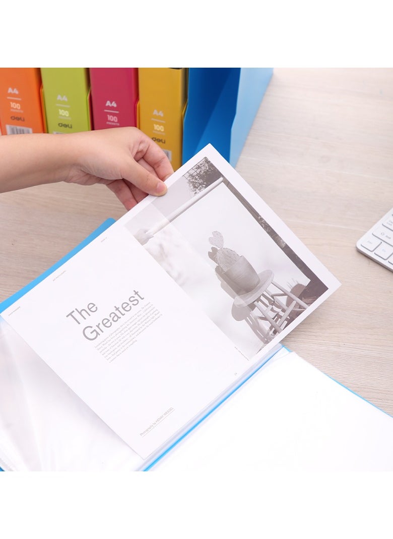 Deli E5037 Display Book - A4, 100 Pages, Assorted Colors  - Image 5