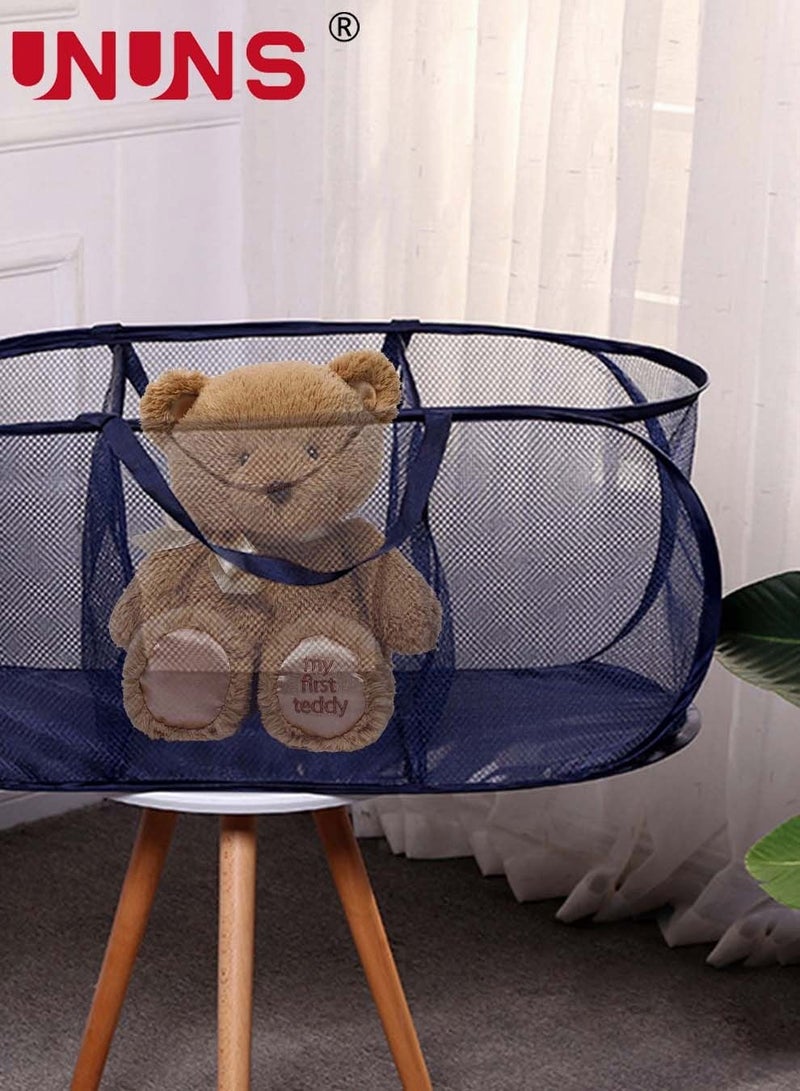 UNUNS 3-Section Foldable Laundry Basket,2-Pack Portable classification Laundry Hamper,Easy to Open and Fold Flat for Storage and Toys,Laundry Basket - Image 4