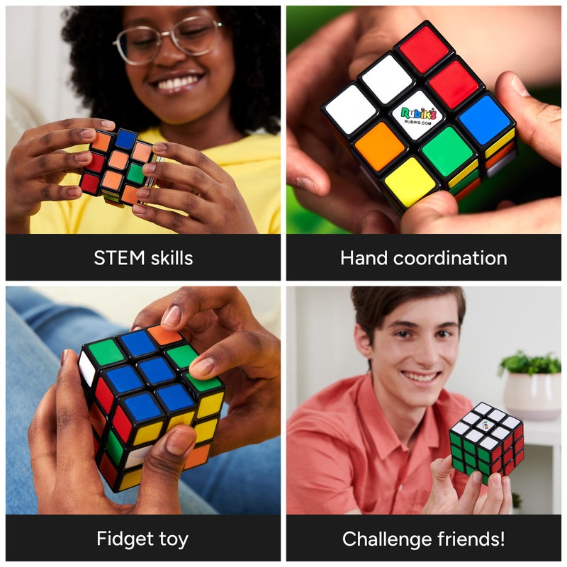 Rubik's مكعب روبيك، اللغز الكلاسيكي الأصلي 3x3 لمطابقة الألوان، تحدي حل المشكلات، لعبة تحفيز الدماغ، قد يختلف التعبئة، للبالغين والأطفال من عمر 8 سنوات وما فوق - Image 4