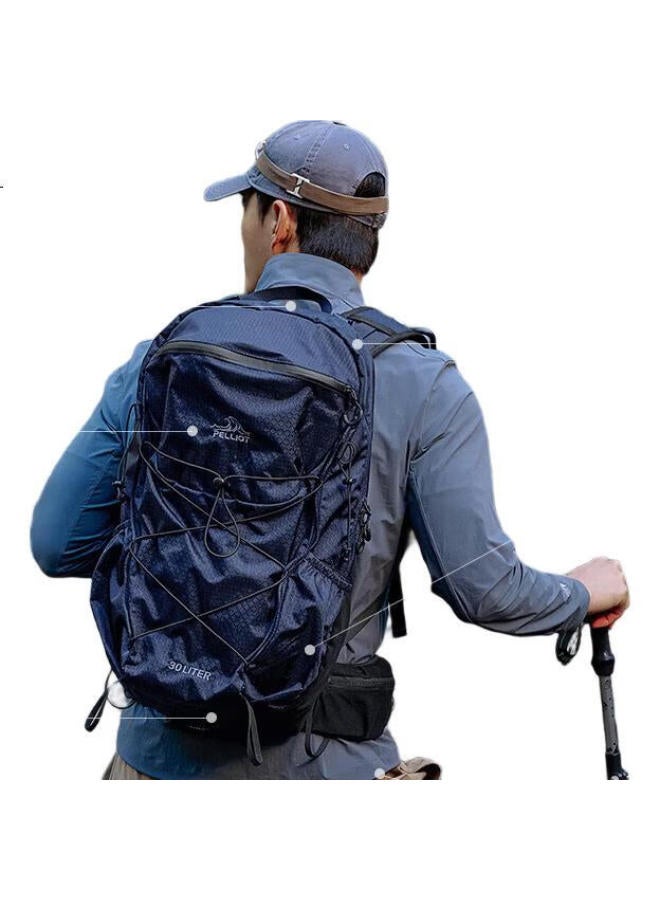 PELLIOT Outdoor Hiking Backpack, Travel Backpack, Professional Trekking, Lightweight, Multifunctional, Double Shoulder, 16402503, Black, 30L - Image 2