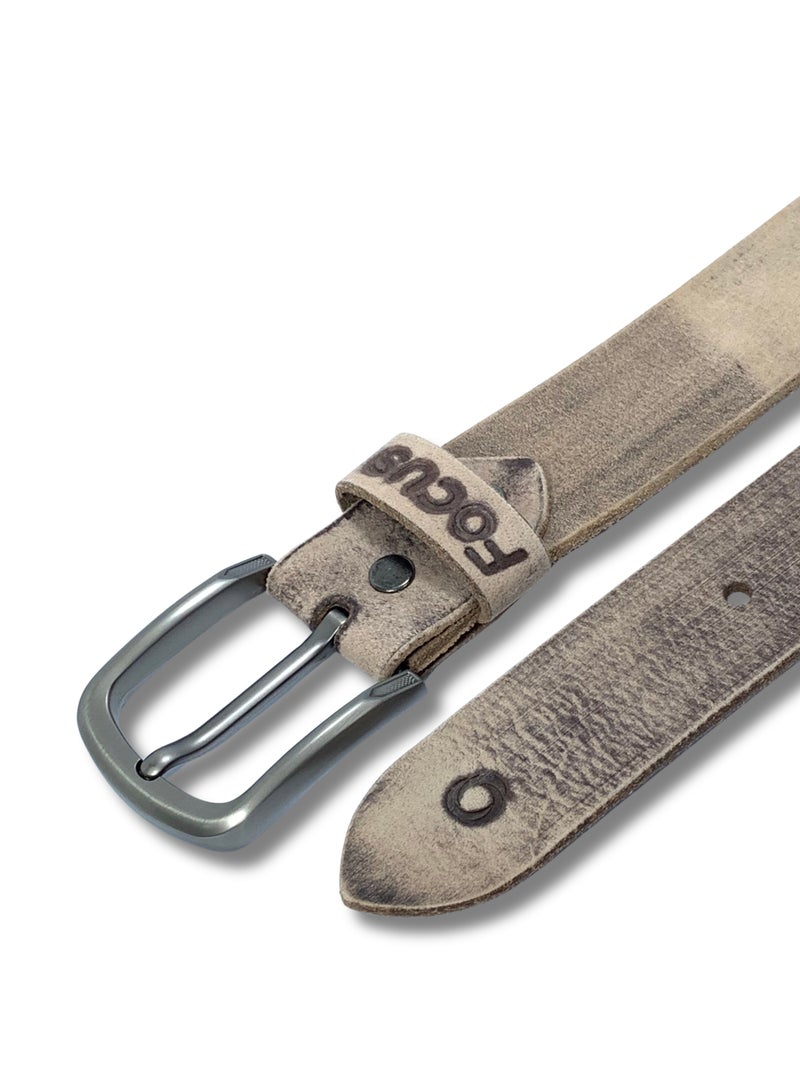 Focus Natural Leather Belt for Men | Real Leather Belt Men | Men’s Leather Belt with No Added Colors | Casual Belt, Party Wear Men's Belt with Gift Box - Image 2