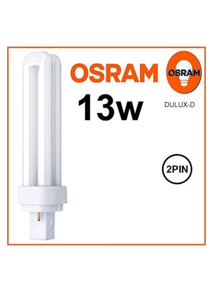 Osram Osram Home Decorative High Qualtiy and Durable, 2 Pin Day Light Double Twin Tube CFL Bulb, 13 Watt Energy Saving Bulb, Cool White - (Pack of 5)  - Image 3