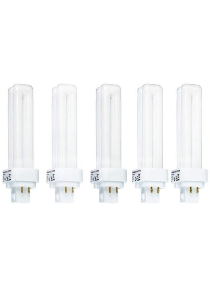 Osram Osram Home Decorative High Qualtiy and Durable, 2 Pin Day Light Double Twin Tube CFL Bulb, 13 Watt Energy Saving Bulb, Cool White - (Pack of 5)  - Image 2