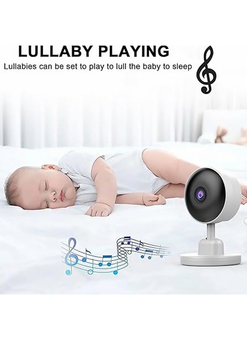 Video Baby Monitor with Camera and Audio,No WiFi Baby Camera Monitor with VOX Mode,2.8” Display,Infrared Night Vision,Two-Way Audio,Temperature Sensor and Lullabies,2600mAh Battery Life