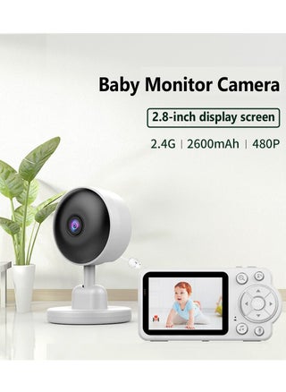Video Baby Monitor with Camera and Audio,No WiFi Baby Camera Monitor with VOX Mode,2.8” Display,Infrared Night Vision,Two-Way Audio,Temperature Sensor and Lullabies,2600mAh Battery Life - pzsku/Z18E86B368A9A2444DA0BZ/45/_/1740643895/809437aa-4201-42b9-8c16-fd30da022597